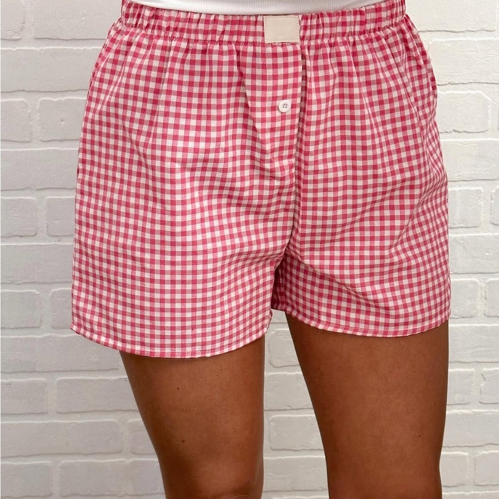 Pink Gingham Women's Shorts